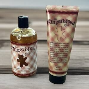 Philosophy The Gingerbread Girl 16oz Shampoo Shower Gel 7oz Body Lotion Duo Rare